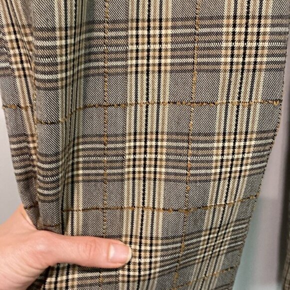 H&M Brown Plaid Flare Pants - Picture 6 of 16